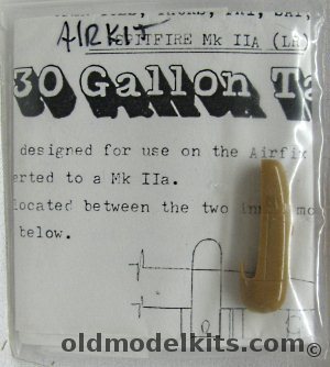 Airkit 1/72 30 Gallon Tank for Spitfire MkIIA (LR) - Bagged plastic model kit